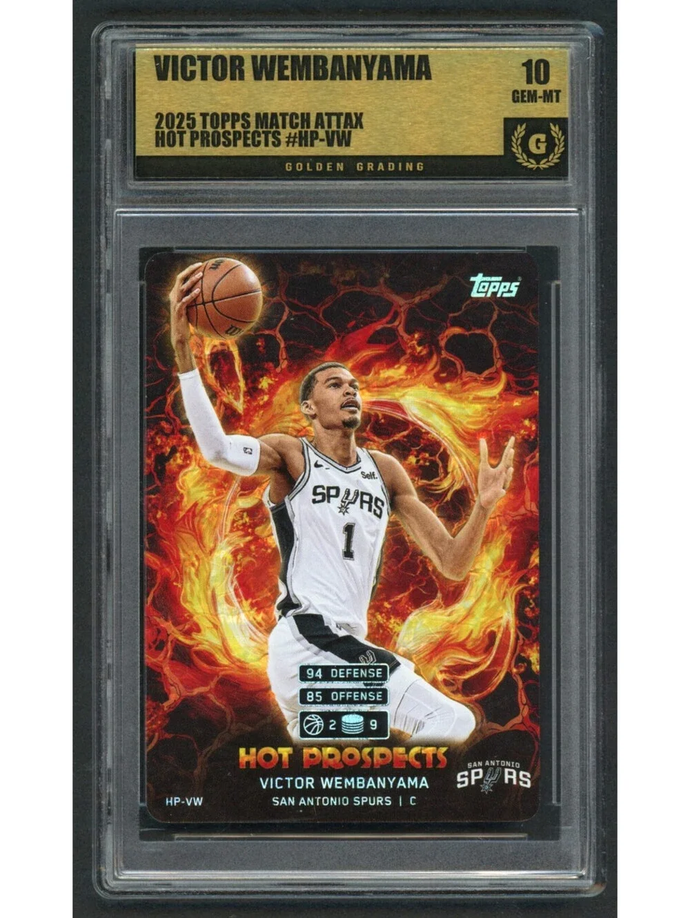 2025-26 Topps Match Attax #HP-VW Victor Wembanyama Hot Prospects Gem Mint 10